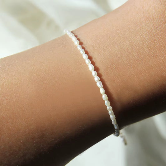 Emanco New Oval Imitation Pearl Bracelet Stainless Steel Bracelet Women'S Birthday Gift